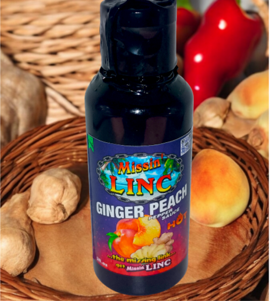 Missin' Linc Ginger Peach Pepper Sauce 2oz.