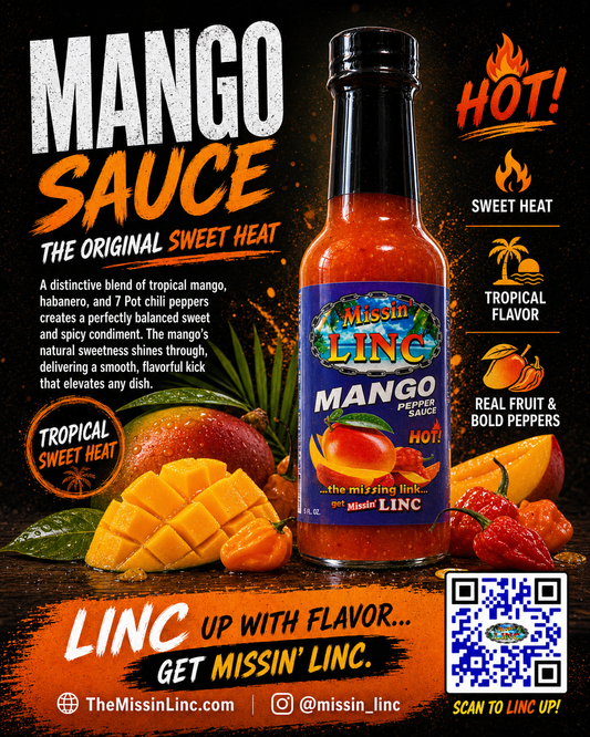 Missin' Linc Mango Pepper Sauce 5oz.