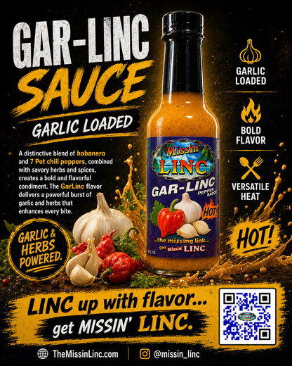Missin' Linc Gar-Linc Pepper Sauce 5oz.