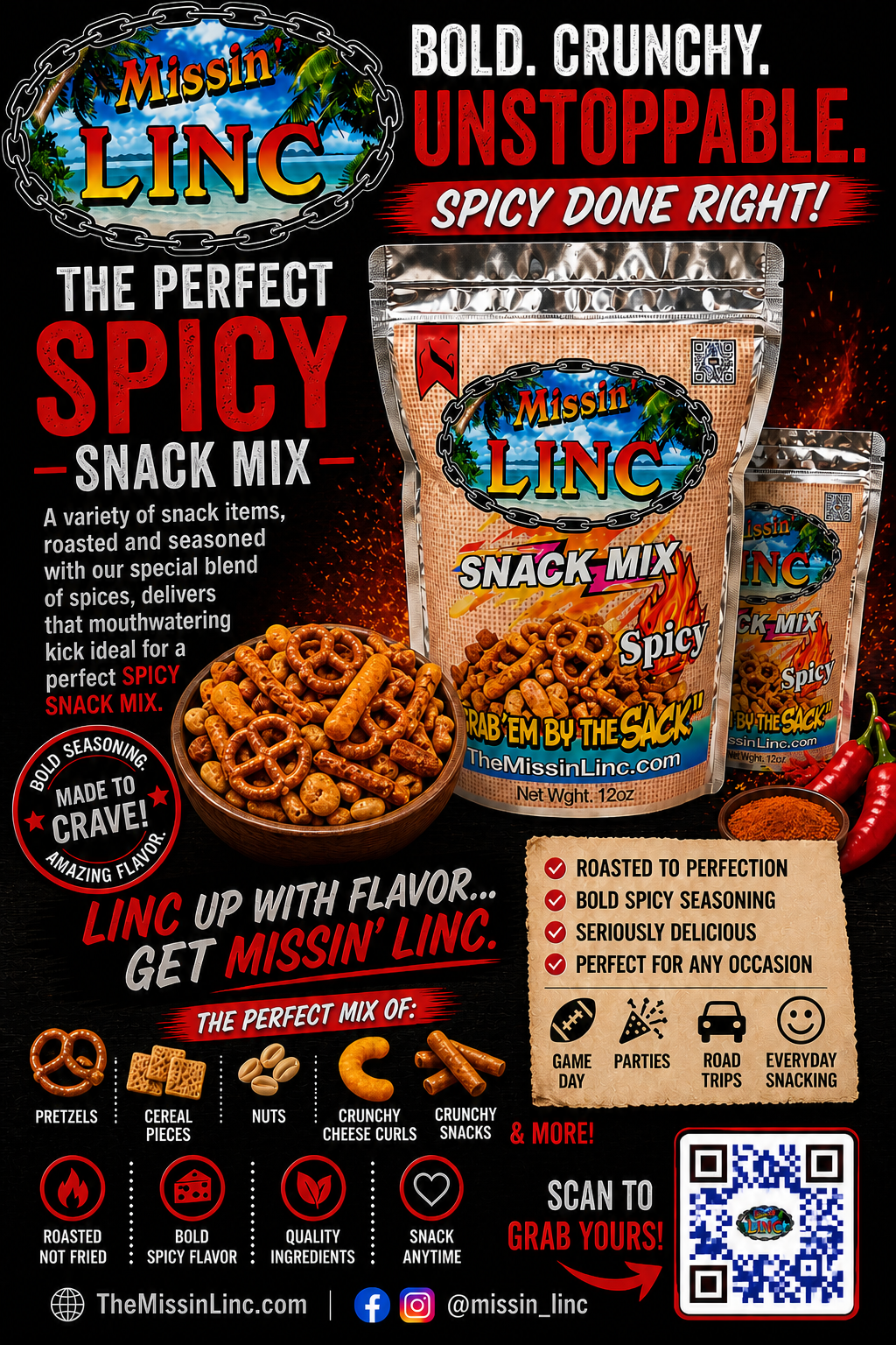Missin' Linc Spicy Snack Mix